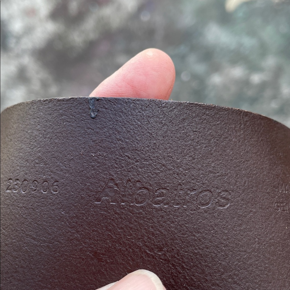 Rustic Leopard Print Statement Belt With Topaz Bu… - image 2